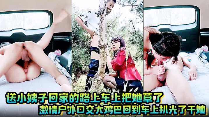 送小姨子回家的路上车上把她草了，激情户外口交大鸡巴回到车上扒光了干她， 叫的好骚主动上位大奶子乱晃