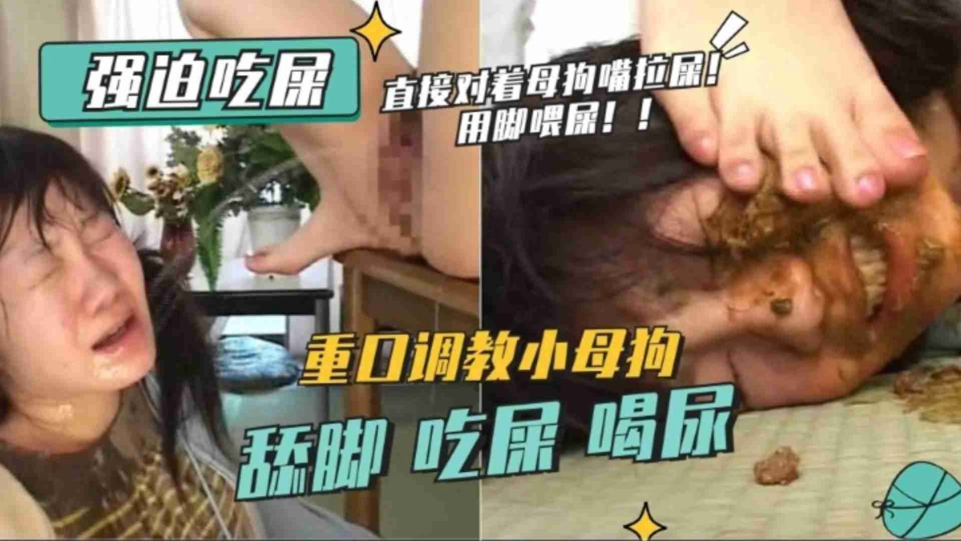 重口系列-强迫吃屎 重口调教小母狗